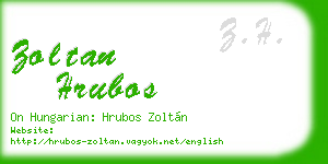 zoltan hrubos business card